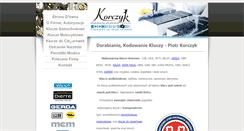 Desktop Screenshot of korczyk-klucze.pl