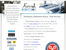 Tablet Screenshot of korczyk-klucze.pl